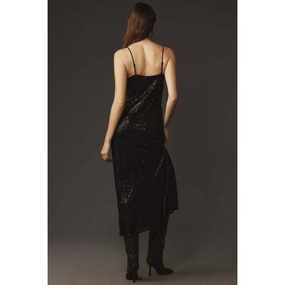 Anthropologie Black Sequin Dress - Picture 4 of 11